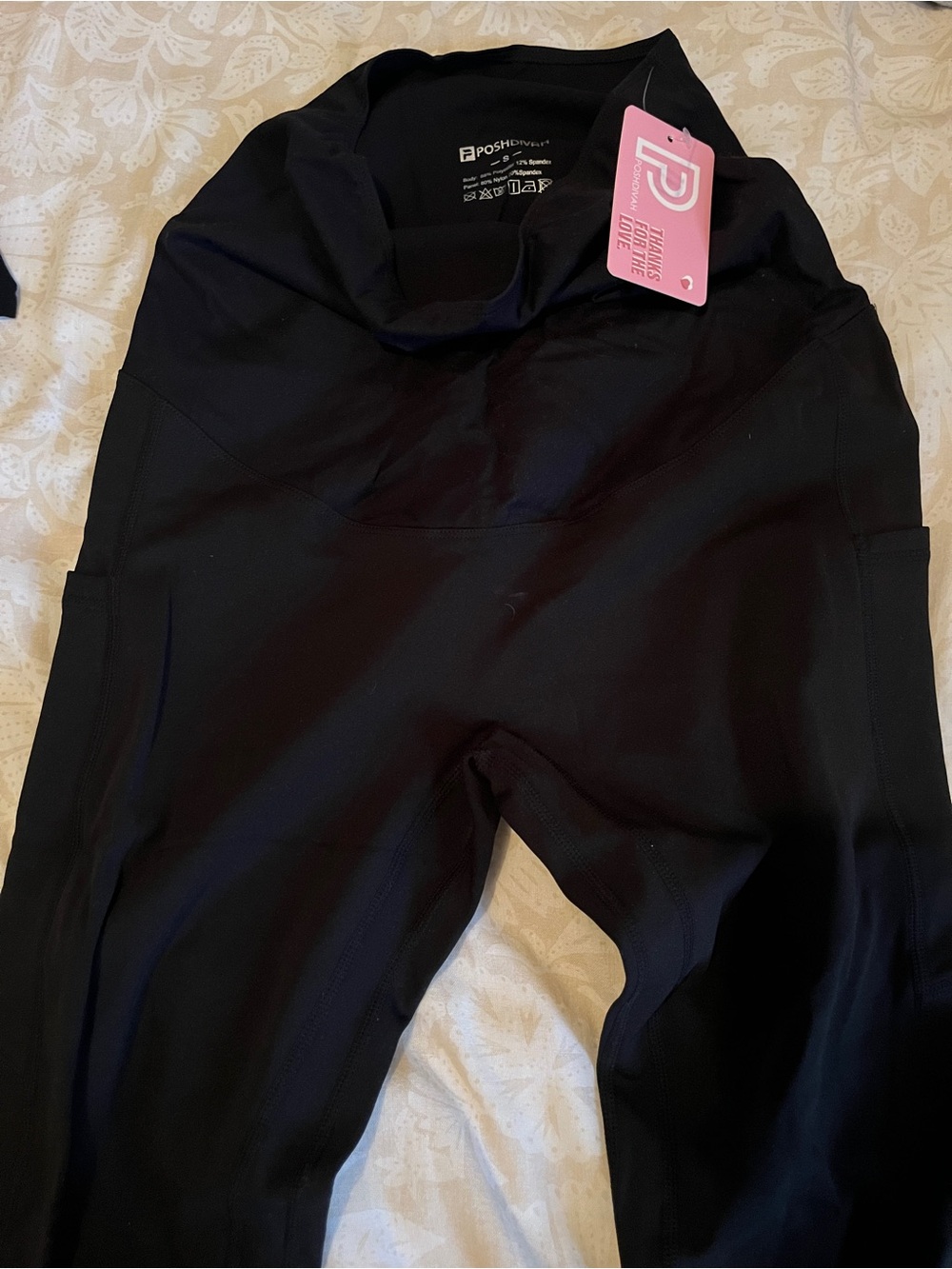 Poshdivah Maternity Black Active Leggings